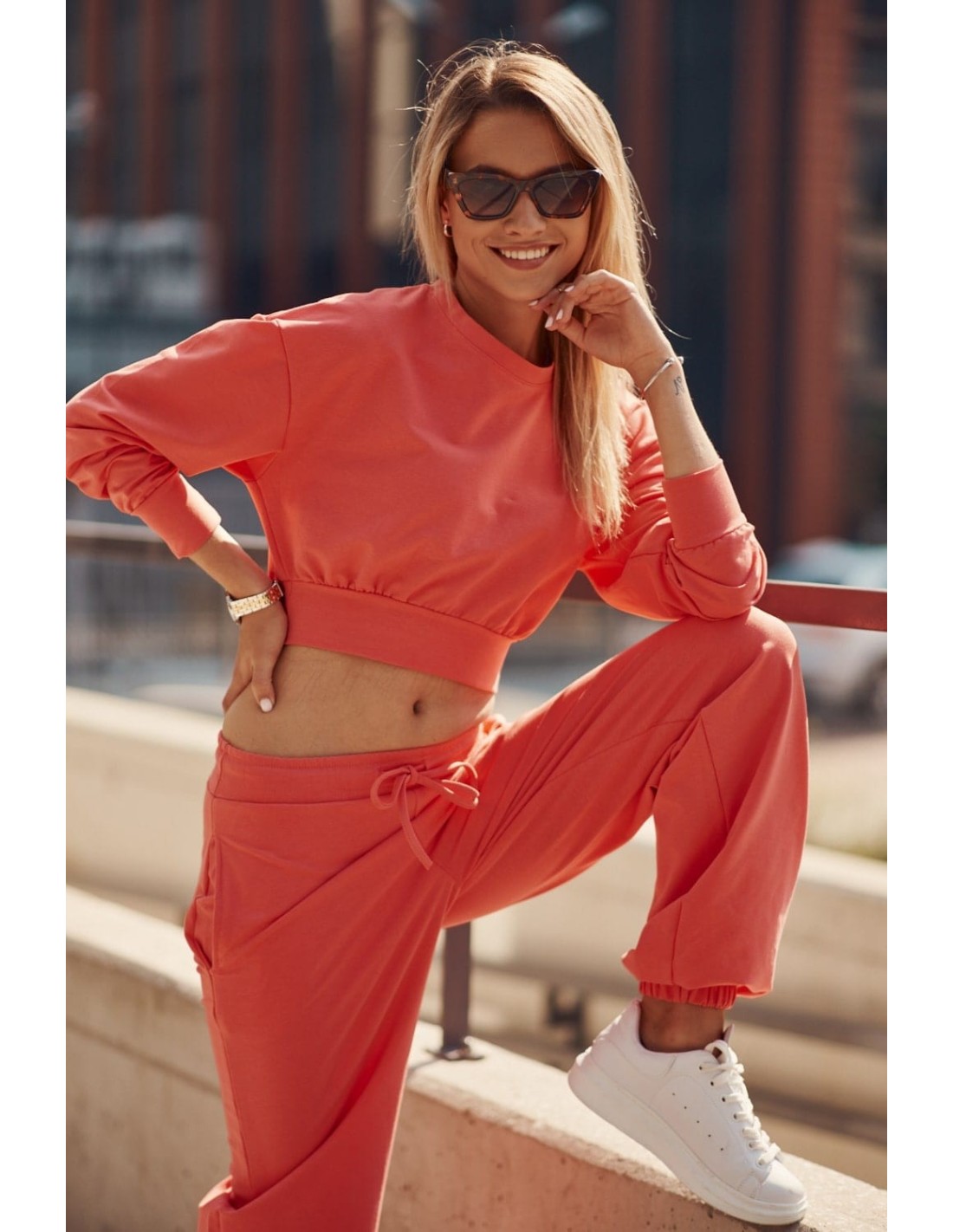 Women\'s coral tracksuit set FI535 - Online store - Boutique